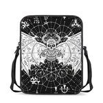 Black And White Demon Wicca Print Rectangular Crossbody Bag