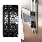 Black And White Demon Wicca Print Refrigerator Handle Covers