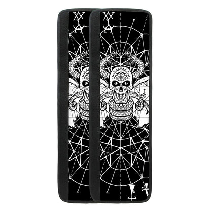 Black And White Demon Wicca Print Refrigerator Handle Covers