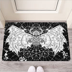 Black And White Demon Wicca Print Rubber Doormat