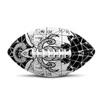 Black And White Demon Wicca Print Rugby Ball