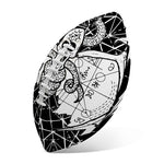 Black And White Demon Wicca Print Rugby Ball
