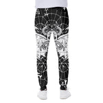 Black And White Demon Wicca Print Scuba Joggers