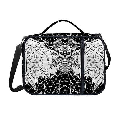 Black And White Demon Wicca Print Shoulder Strap Bible Bag