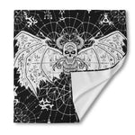 Black And White Demon Wicca Print Silk Bandana