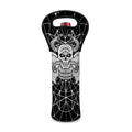 Black And White Demon Wicca Print Single Neoprene Wine Tote
