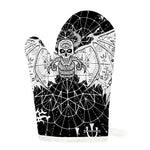 Black And White Demon Wicca Print Single Oven Mitt