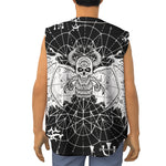 Black And White Demon Wicca Print Sleeveless Baseball Jersey