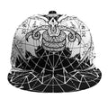Black And White Demon Wicca Print Snapback Cap