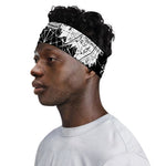 Black And White Demon Wicca Print Sports Headband