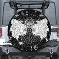 Black And White Demon Wicca Print Tire Cover With Camera Hole