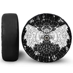Black And White Demon Wicca Print Tire Cover With Camera Hole