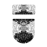 Black And White Demon Wicca Print Toilet Lid And Tank Cover Set