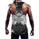 Black And White Demon Wicca Print Training Tank Top