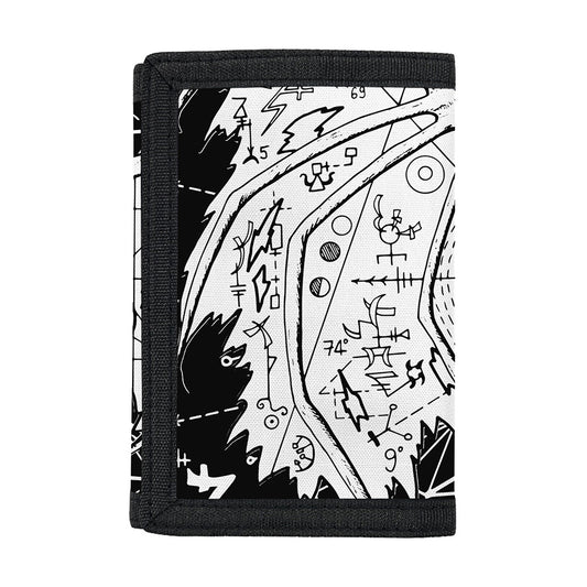 Black And White Demon Wicca Print Trifold Wallet