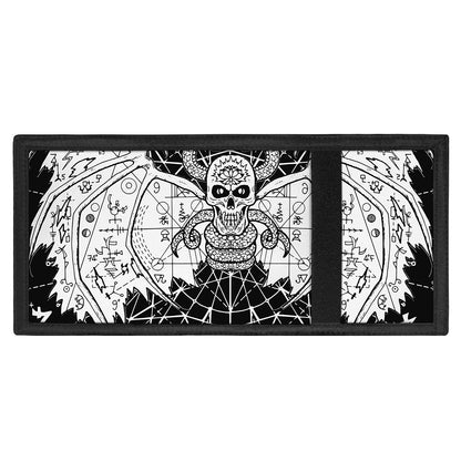 Black And White Demon Wicca Print Trifold Wallet