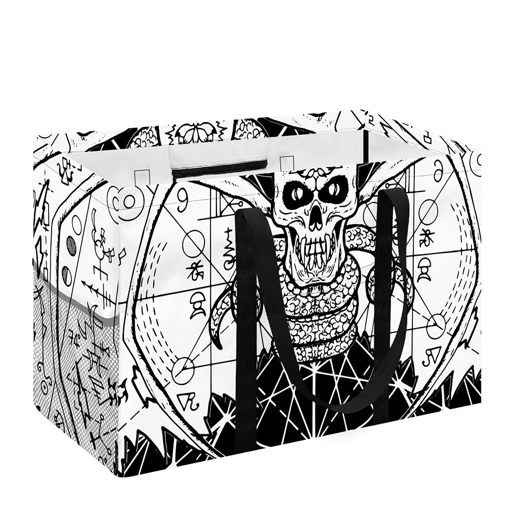 Black And White Demon Wicca Print Utility Tote Bag