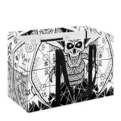 Black And White Demon Wicca Print Utility Tote Bag