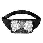 Black And White Demon Wicca Print Waist Bag