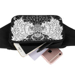 Black And White Demon Wicca Print Waist Bag