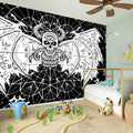 Black And White Demon Wicca Print Wall Sticker