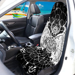 Black And White Demon Wicca Print Waterproof Car Seat Cover