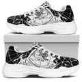 Black And White Demon Wicca Print White Chunky Shoes