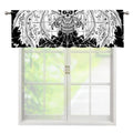 Black And White Demon Wicca Print Window Valance