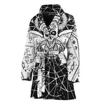 Black And White Demon Wicca Print Women's Bathrobe