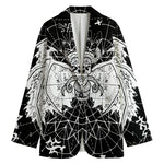 Black And White Demon Wicca Print Women's Blazer
