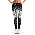 Black And White Demon Wicca Print Women's Leggings