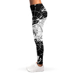 Black And White Demon Wicca Print Women's Leggings