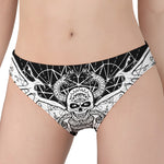 Black And White Demon Wicca Print Women's Panties