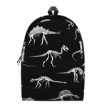 Black And White Dinosaur Fossil Print Backpack