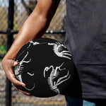 Black And White Dinosaur Fossil Print Basketball