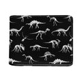 Black And White Dinosaur Fossil Print Bifold Wallet