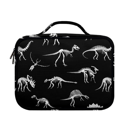 Black And White Dinosaur Fossil Print Briefcase Bible Bag