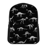 Black And White Dinosaur Fossil Print Casual Backpack