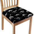 Black And White Dinosaur Fossil Print Chair Cushion Cover
