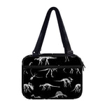 Black And White Dinosaur Fossil Print Double Strap Bible Bag