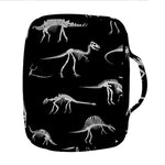 Black And White Dinosaur Fossil Print Front Pocket Bible Bag
