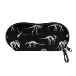 Black And White Dinosaur Fossil Print Glasses Case