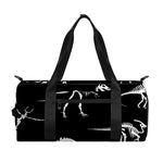 Black And White Dinosaur Fossil Print Gym Bag