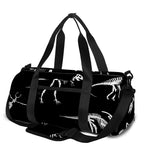 Black And White Dinosaur Fossil Print Gym Bag