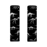Black And White Dinosaur Fossil Print Handle Covers