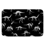 Black And White Dinosaur Fossil Print Indoor Door Mat