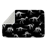 Black And White Dinosaur Fossil Print Indoor Door Mat