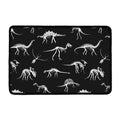 Black And White Dinosaur Fossil Print Kitchen Mat