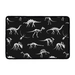 Black And White Dinosaur Fossil Print Kitchen Mat