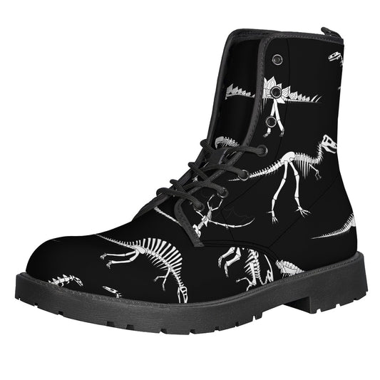 Black And White Dinosaur Fossil Print Backpack
